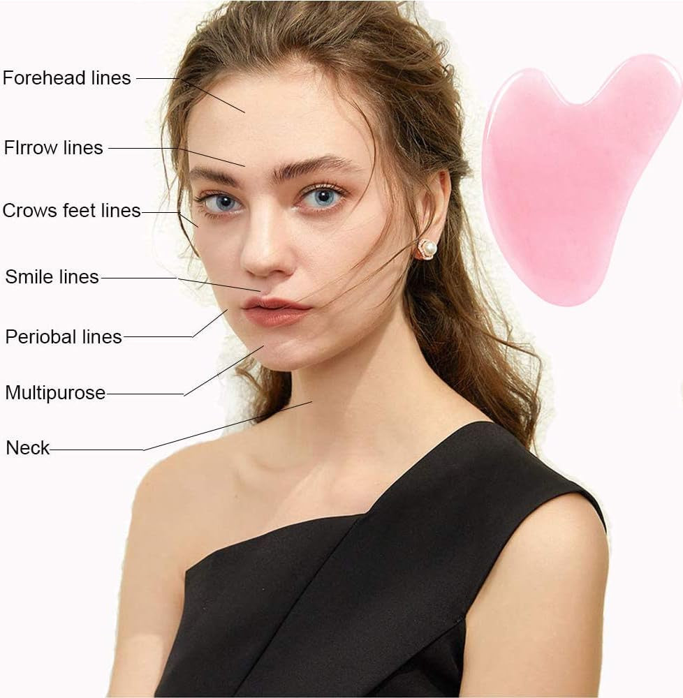 Rose Quartz Gua Sha Facial Tool