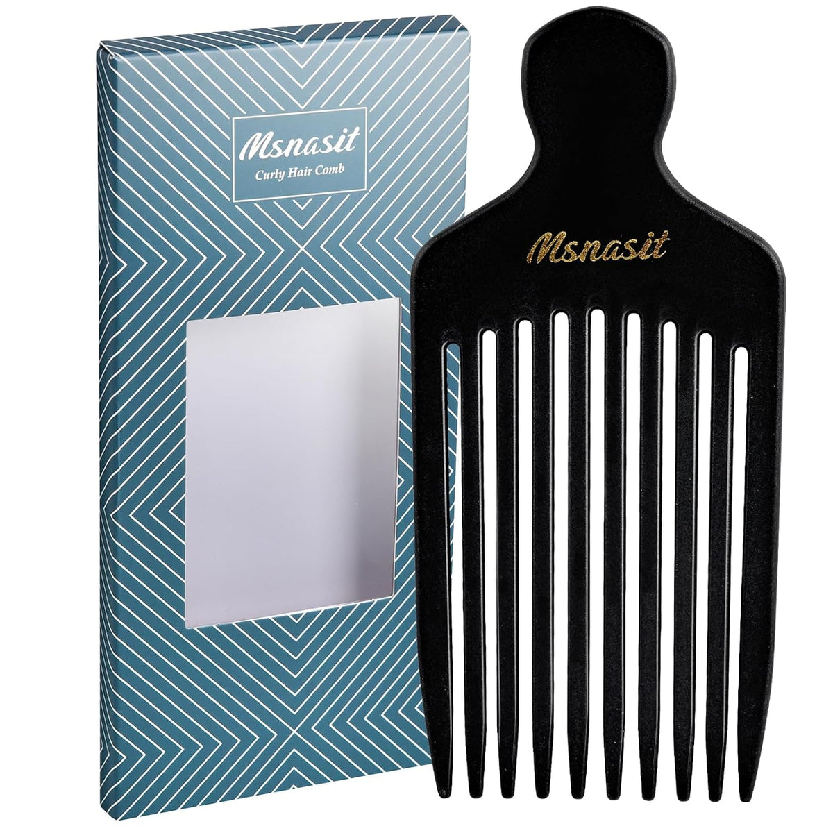 Wide Tooth Detangling Hair Pick Comb for Curly Hair