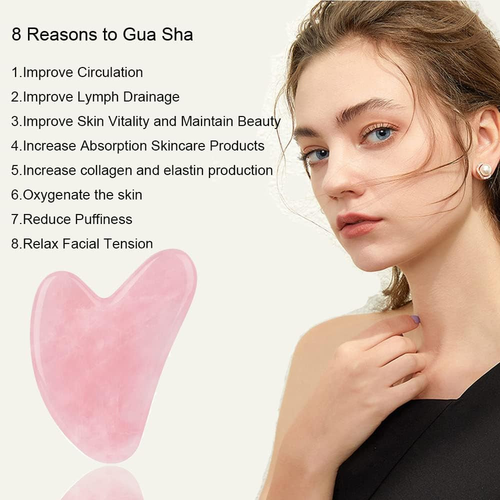 Rose Quartz Gua Sha Facial Tool