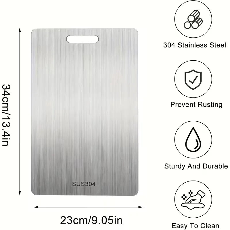 Stainless Steel Thickened Cutting Board Antibacterial Mildew-proof Kneading Dough Board Kitchen Fruit Vegetable Cutting Board