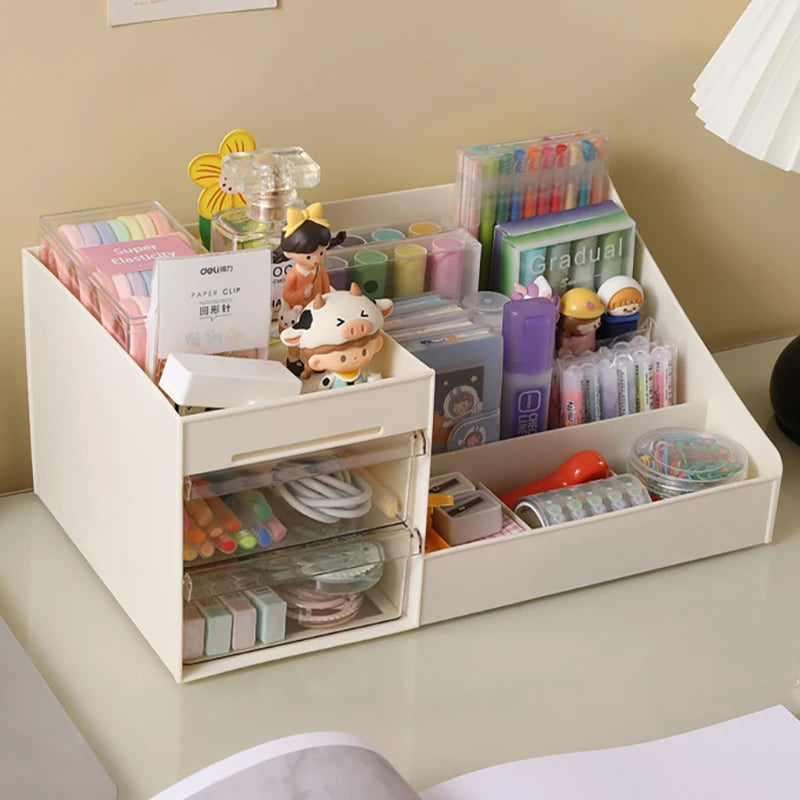 Desktop Cosmetic Organizer with Drawers