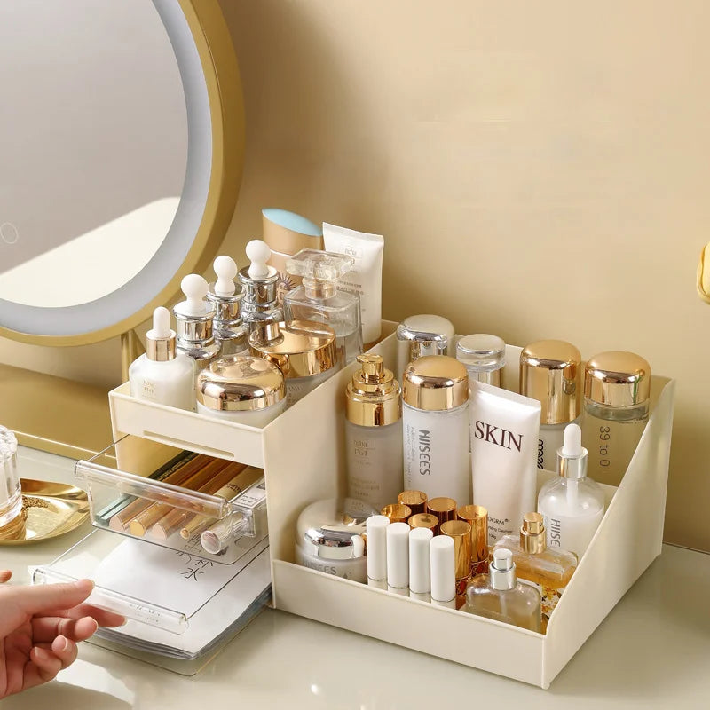 Desktop Cosmetic Organizer with Drawers