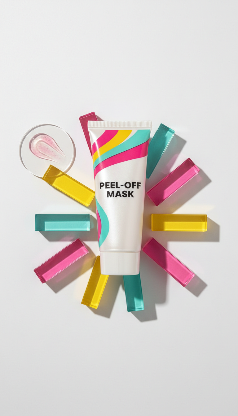 Glow Up Now Peel-Off Mask, Three-quarter angle as default, perfectly centered horizontally and vertically with equal...