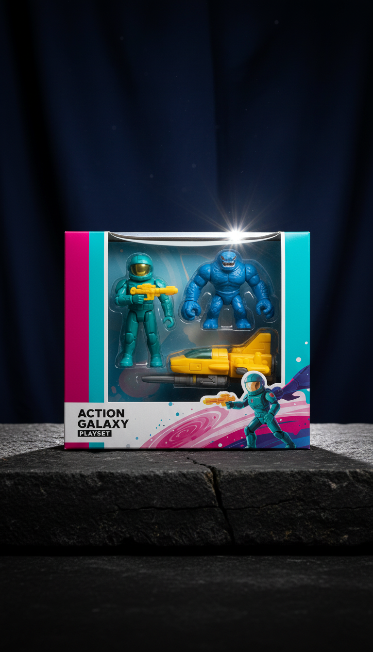 Action Galaxy Playset With Rocket Launcher in a new setting