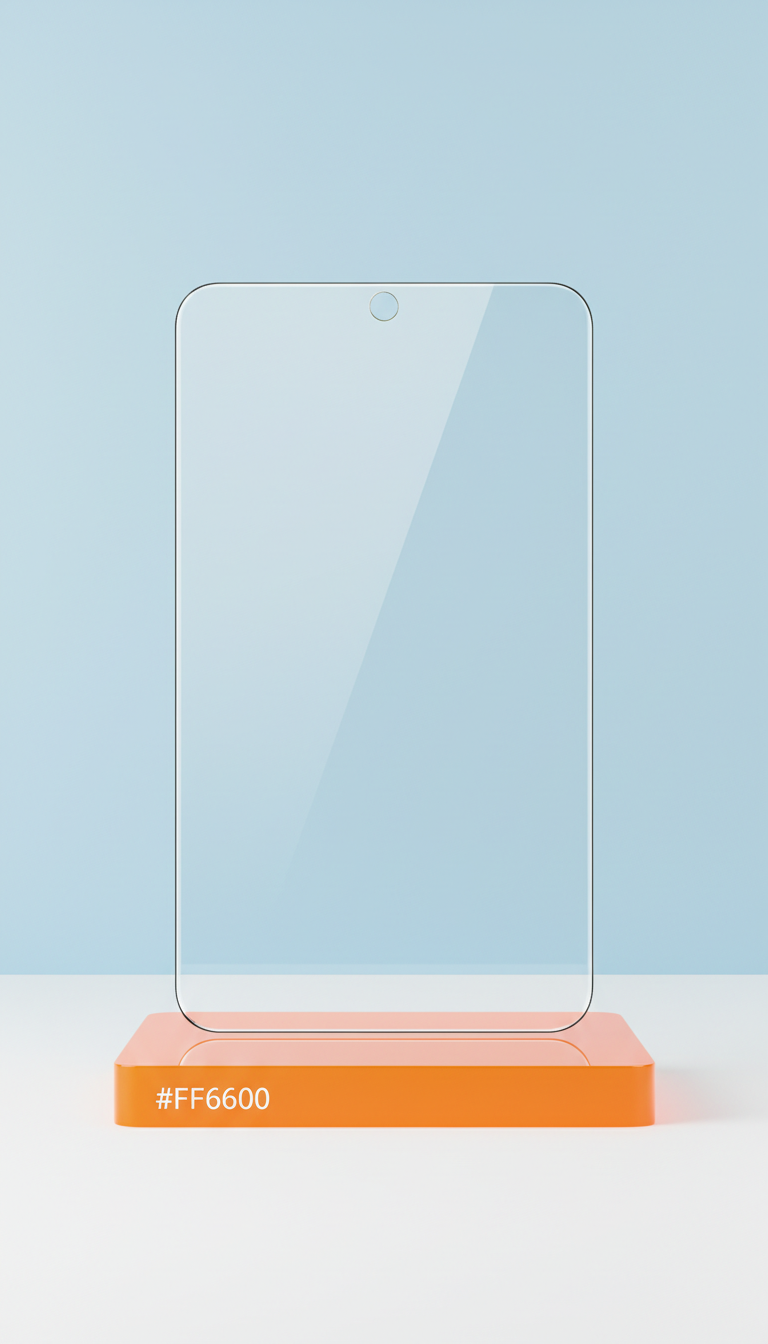 Moxom Tempered Glass Screen Protector, Product shots: single product centered or dynamically arranged at a slight angle...
