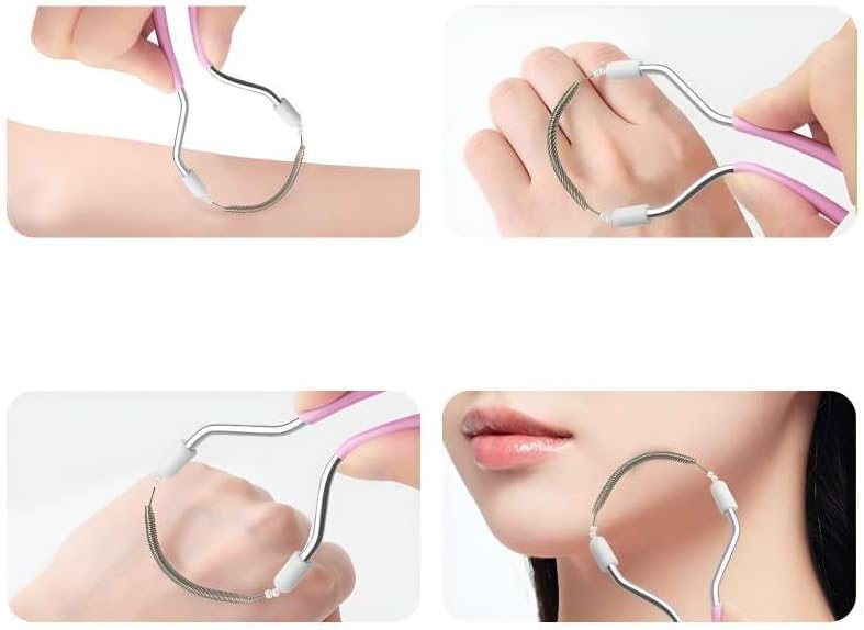 Facial Hair Remover Spring Epilator Tool Set, 4 Pieces