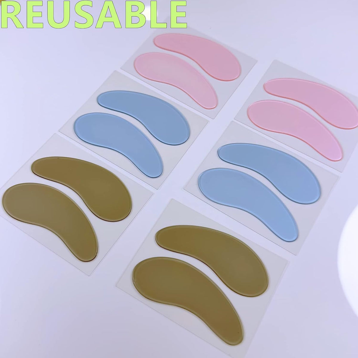 Reusable Silicone Under Eye Patches, 6 Pairs