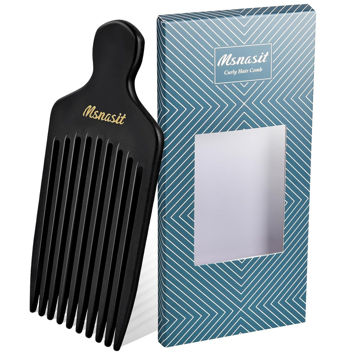 Wide Tooth Detangling Hair Pick Comb for Curly Hair