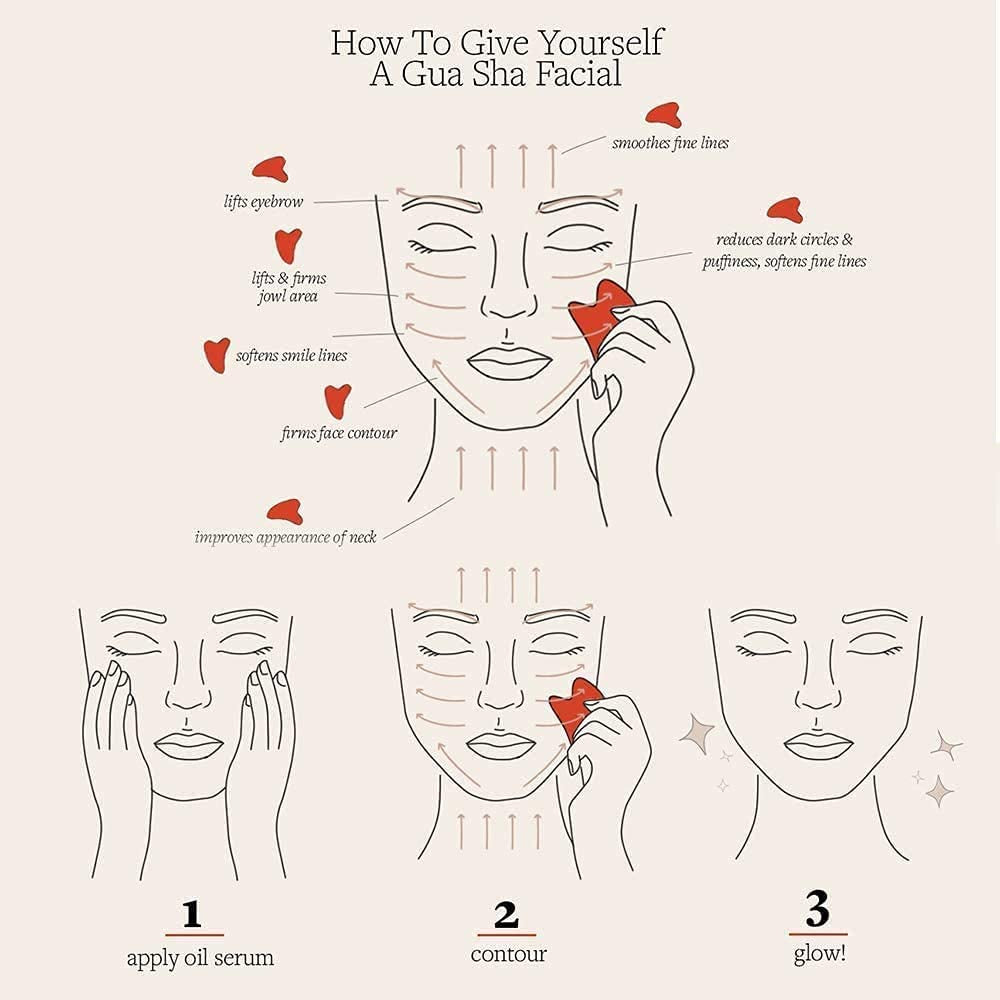 Rose Quartz Gua Sha Facial Tool