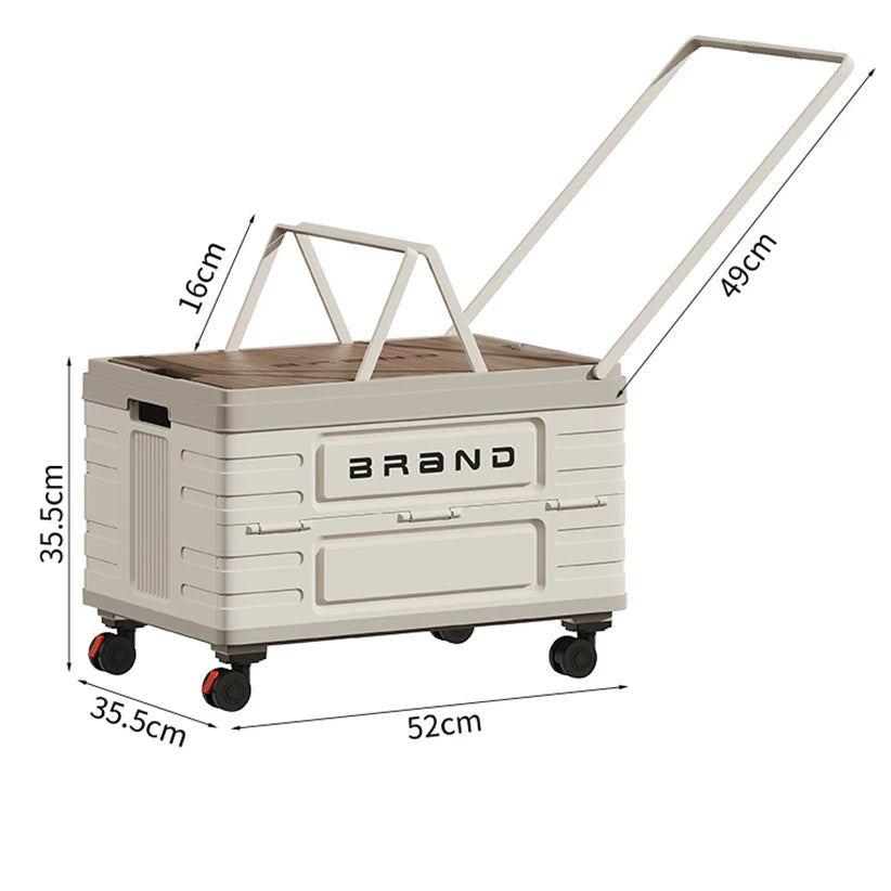 360-degree rotating foldable storage cart with wheels — photo 5