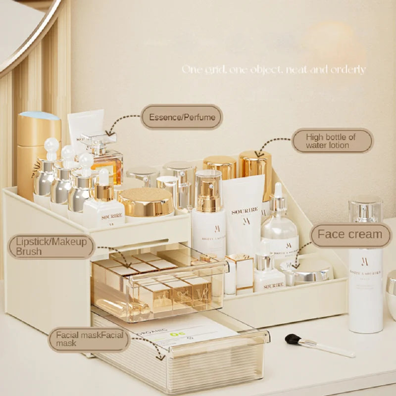 Desktop Cosmetic Organizer with Drawers