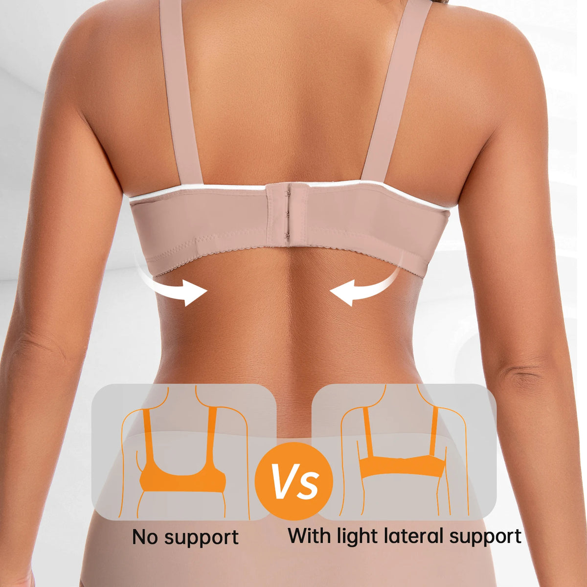 Women's seamless wireless bra 6-pack, push-up with adjustable straps — photo 3