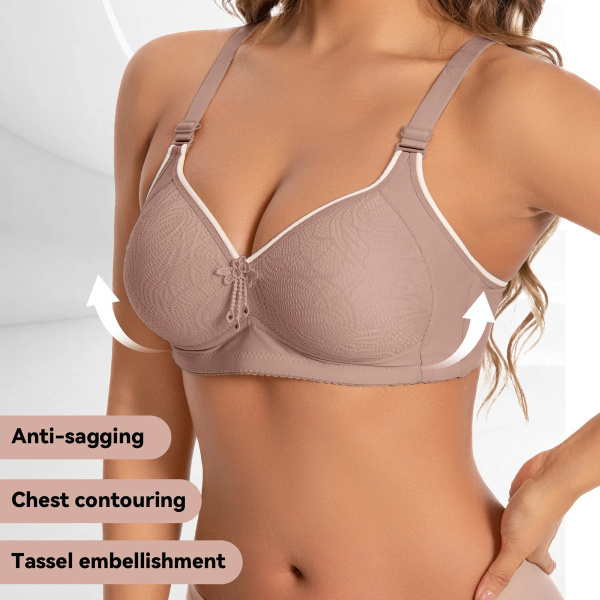 Women's seamless wireless bra 6-pack, push-up with adjustable straps — photo 4