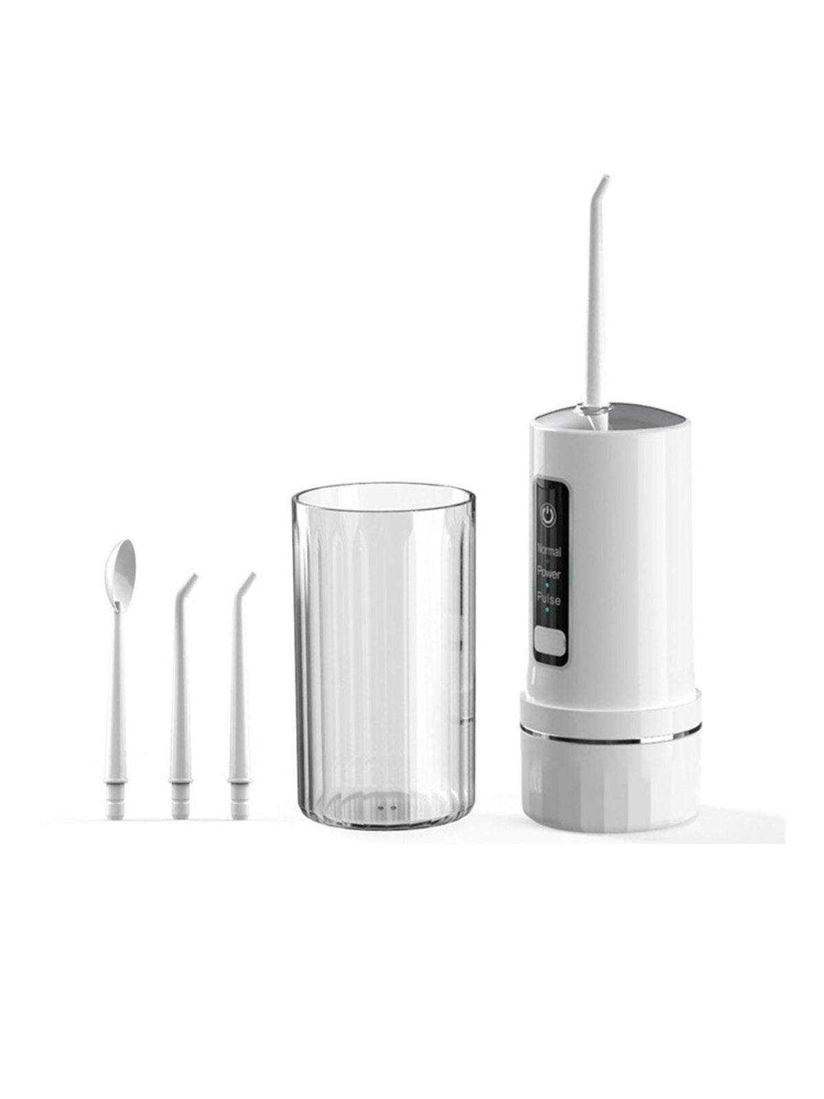 Portable Rechargeable Power Dental Flosser included in the Complete Dental Care Kit